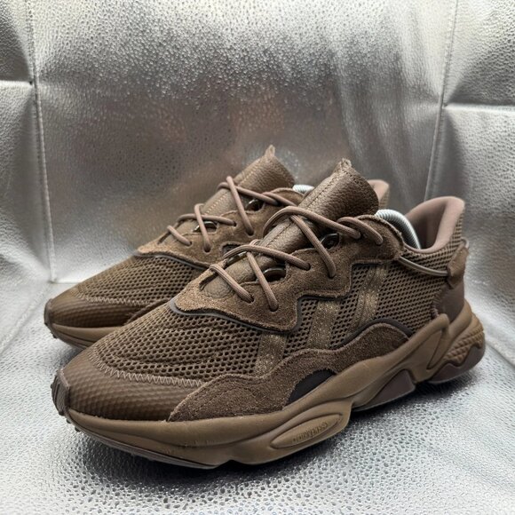 Size 10 Adidas Ozweego Earth Strata Dark Brown Lace Up Womens Sneakers IG4184 - Picture 8 of 13